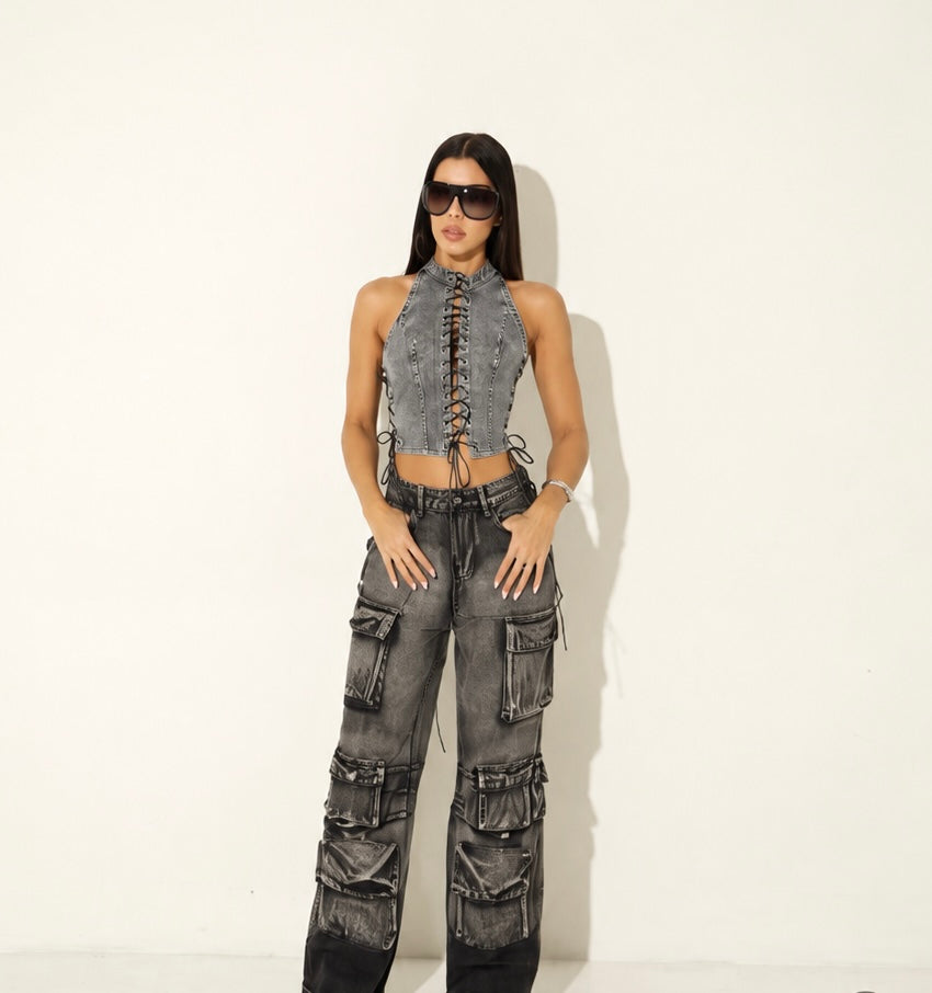 Top Aline Gris